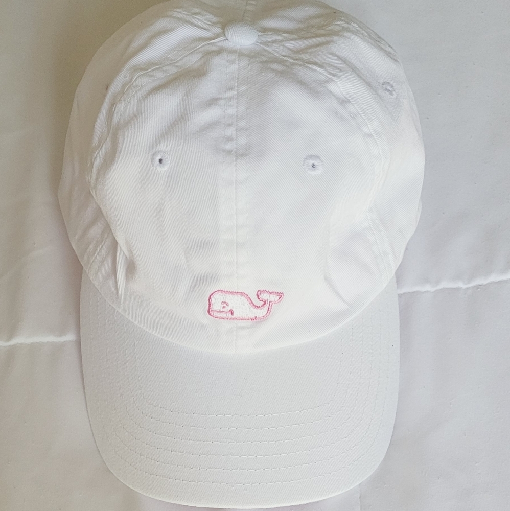 Vineyard Vines White Cap with Pink Whale Logo - Picture 16 of 16